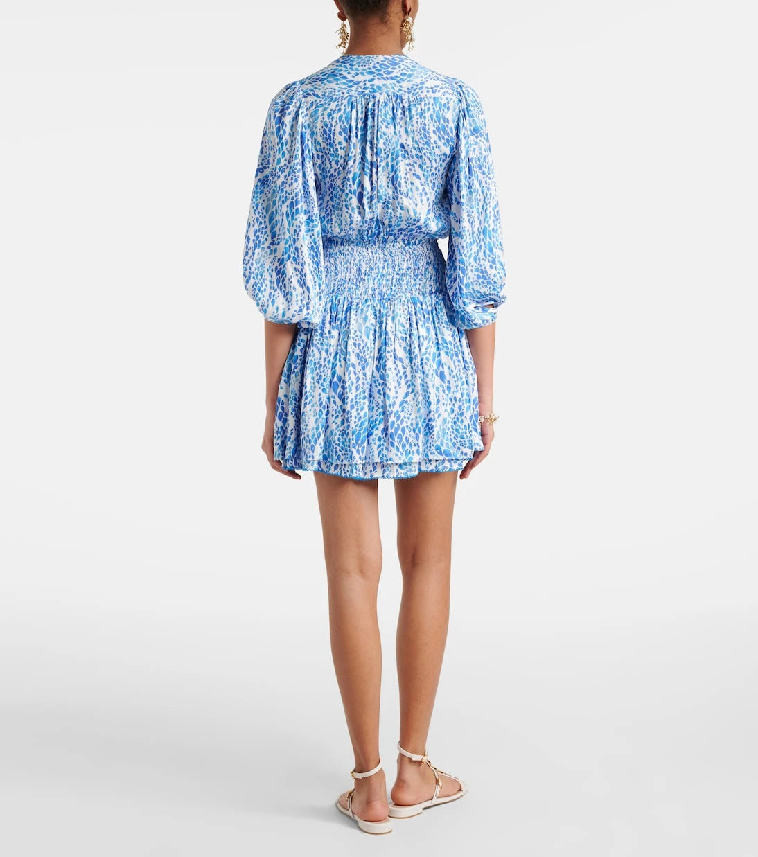 Poupette St Barth - Colleen printed shirred minidress