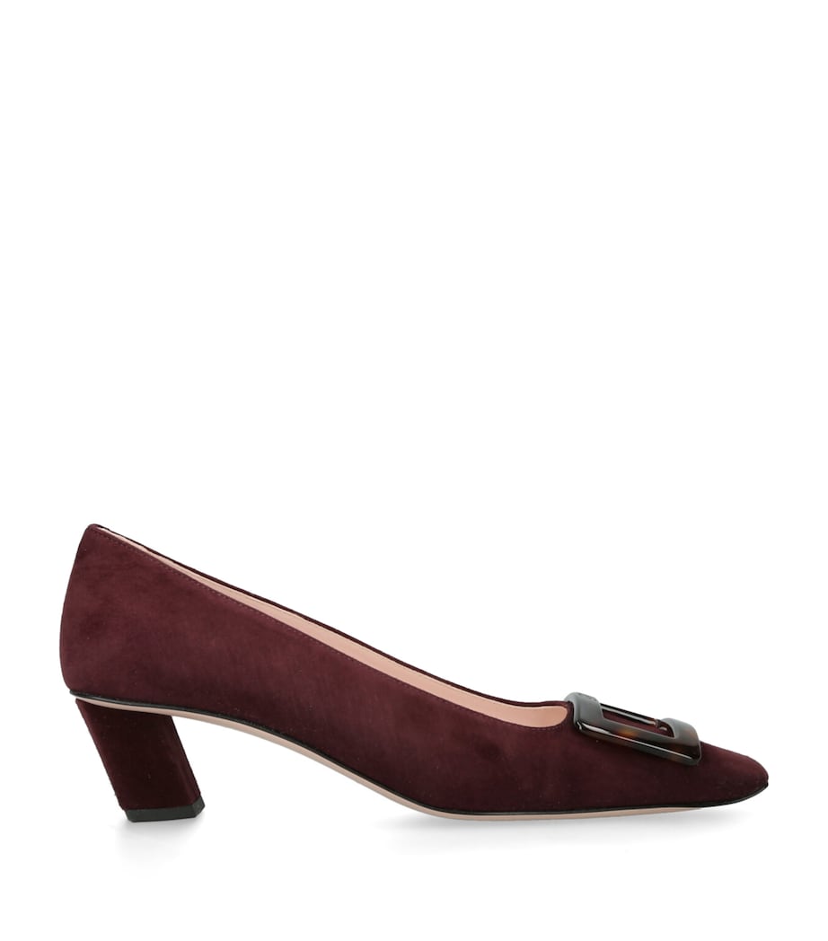 Roger Vivier Burgundy Suede Belle Vivier Pumps 45