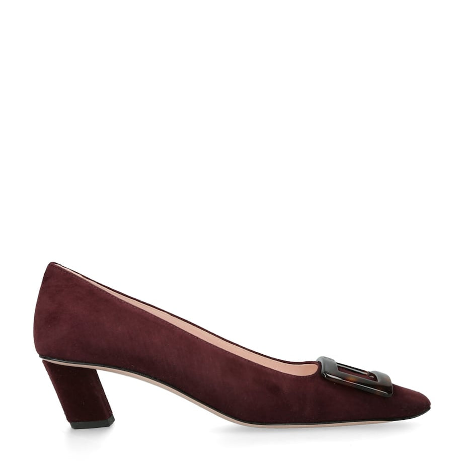 Roger Vivier Burgundy Suede Belle Vivier Pumps 45