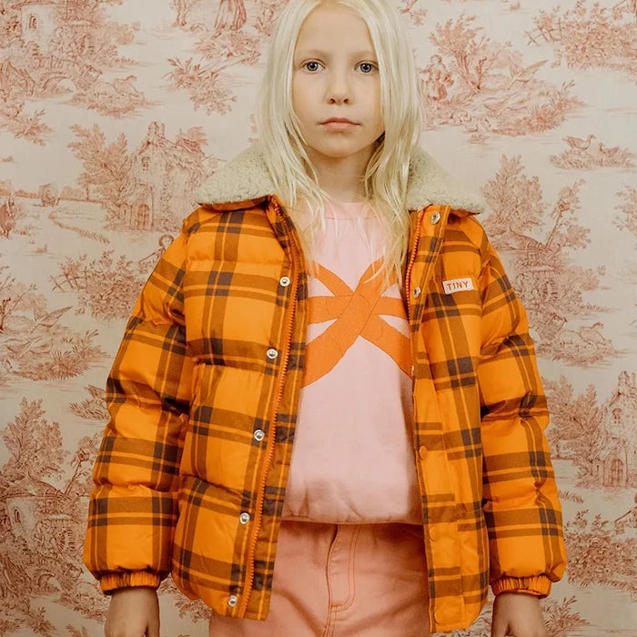Детско яке Tinycottons CHECK PADDED JACKET