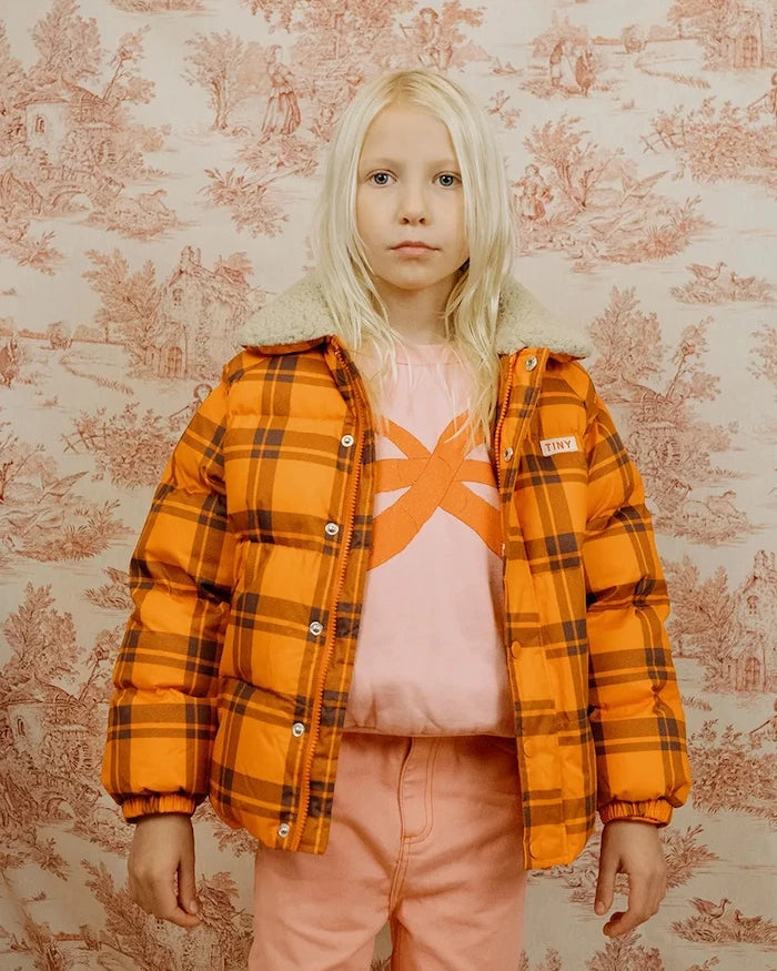 Детско яке Tinycottons CHECK PADDED JACKET