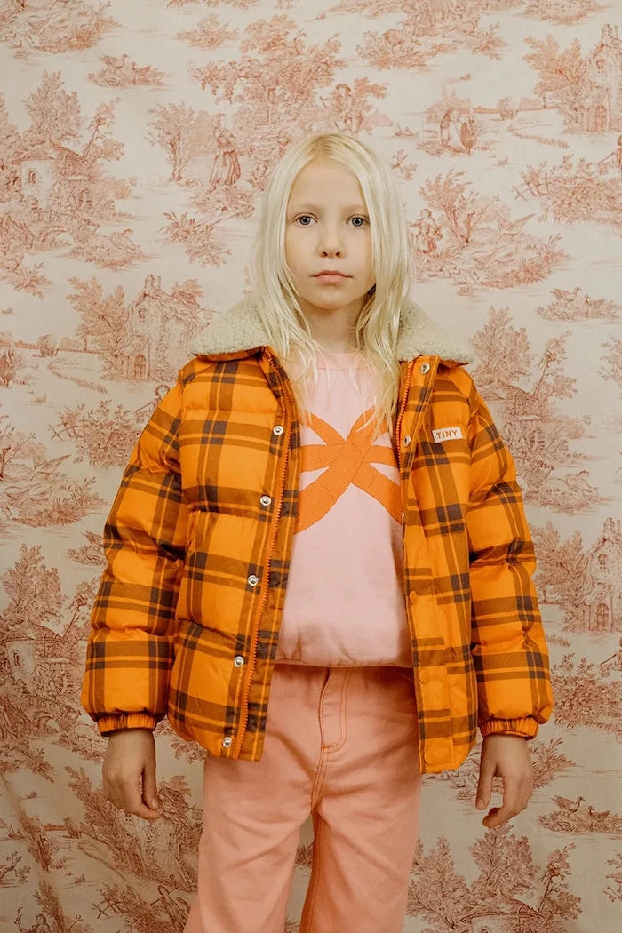 Детско яке Tinycottons CHECK PADDED JACKET