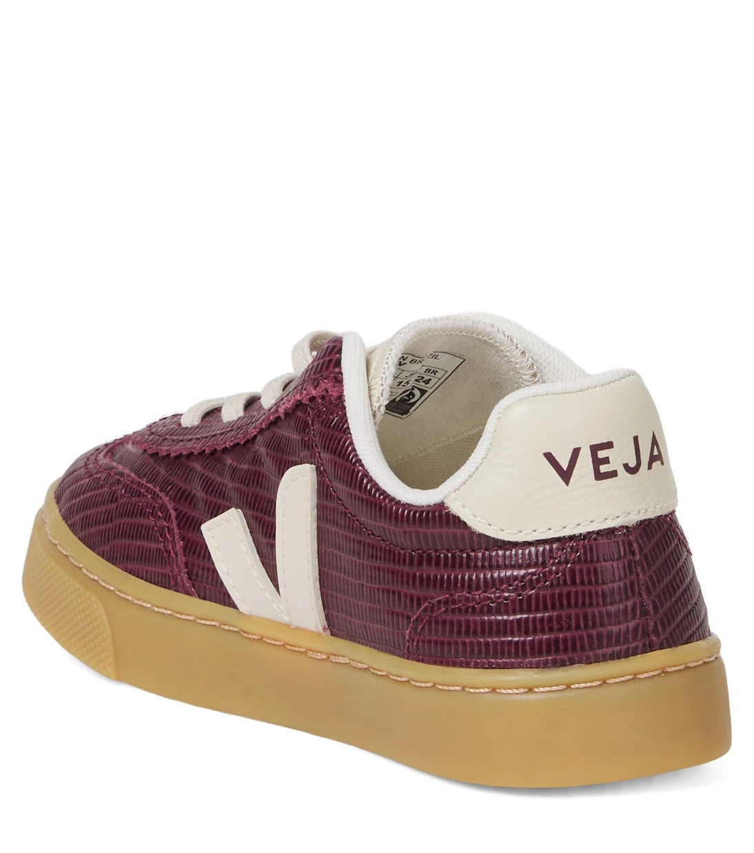 Veja Kids - Volley suede-trimmed leather sneakers
