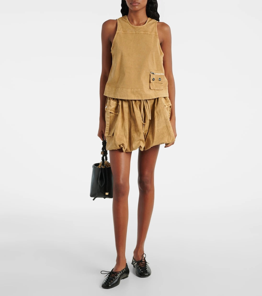 Ganni - Cotton-blend top