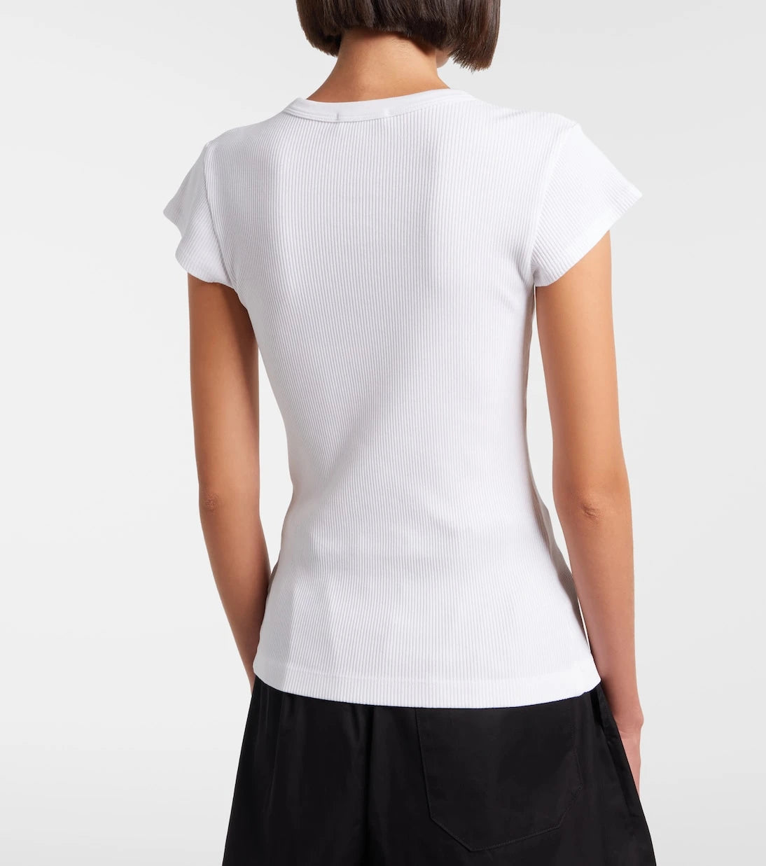 Agolde - Edison ribbed-knit T-shirt