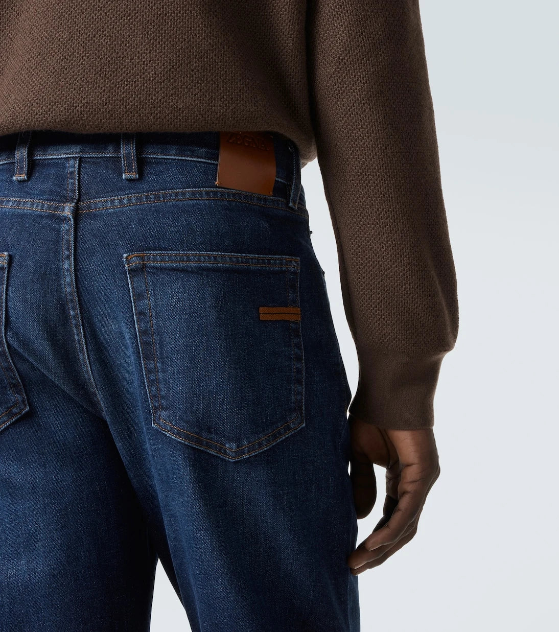 Zegna - جينز مستقيم متوسط الارتفاع