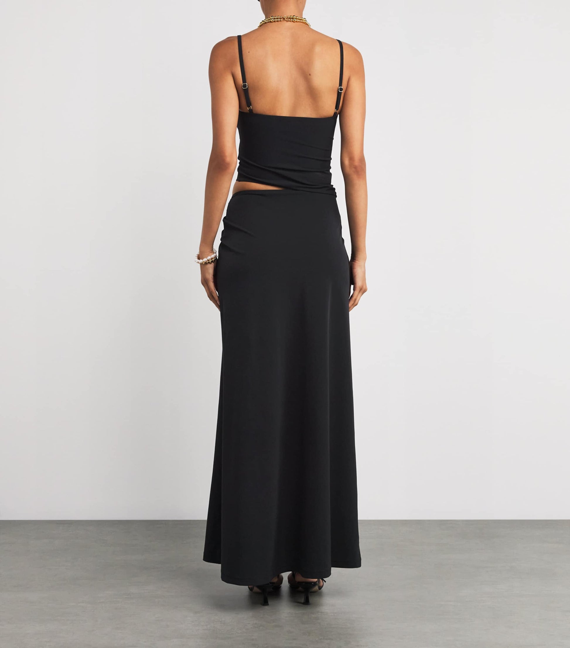Christopher Esber Black Cut-Out Orbit Maxi Dress