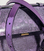 Analeena Purple Lizard Skin Top-Handle Bag
