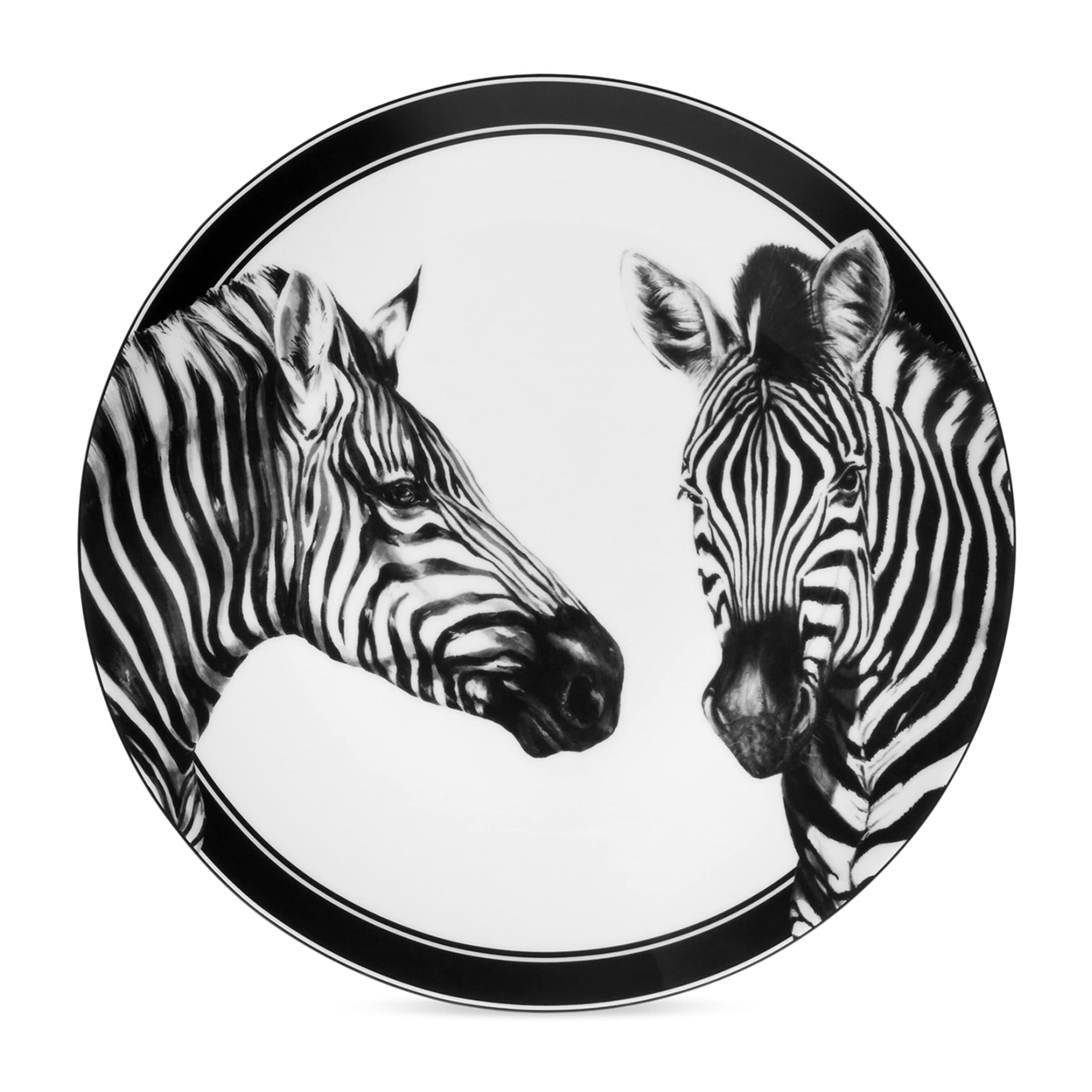 Set of Two Zebra Dinner Plates (26cm)