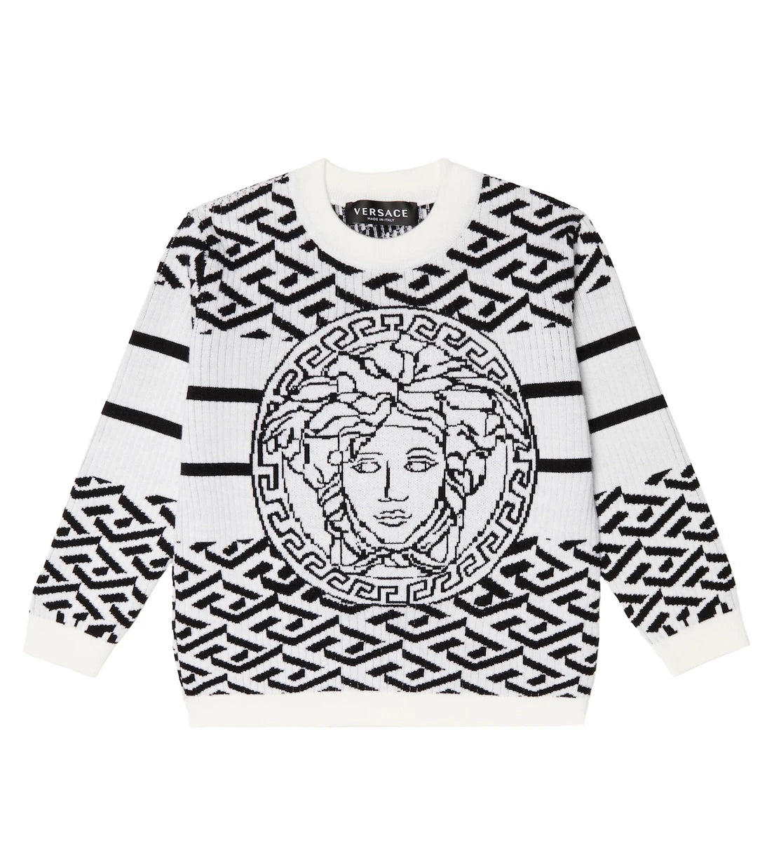 Versace Kids - Medusa intarsia wool sweater