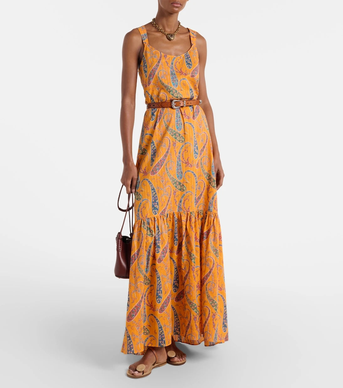 Etro - Printed cotton cady maxi dress