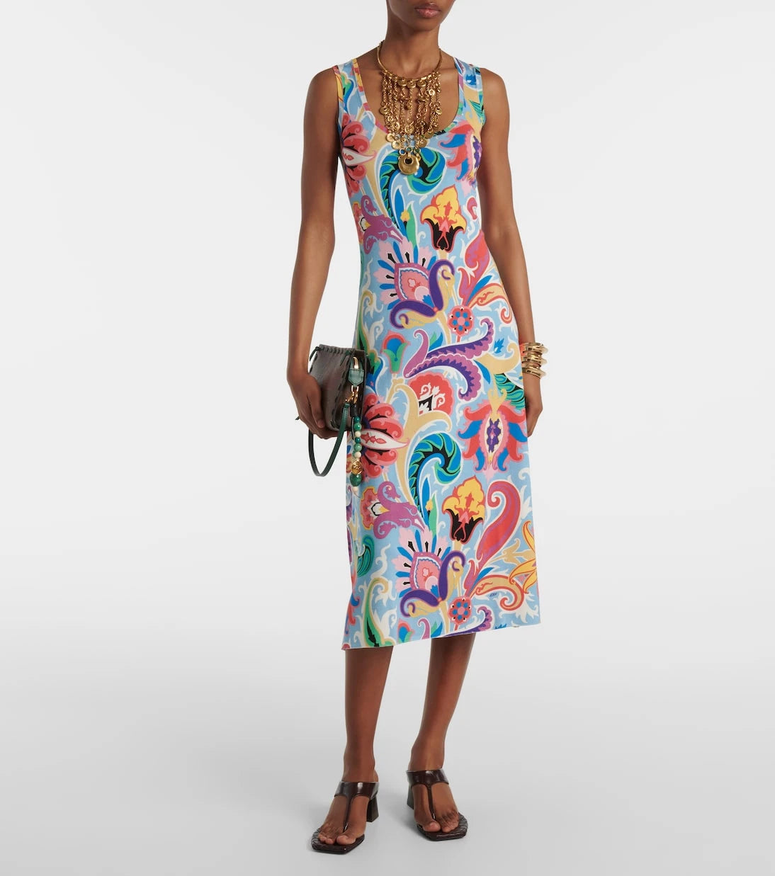 Etro - Paisley silk-blend midi dress