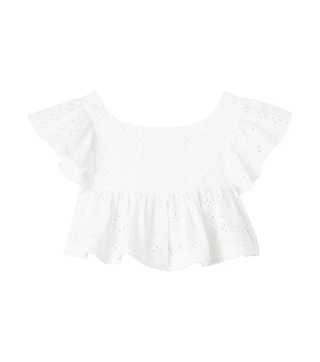 Poupette St Barth Kids - Cycas cotton lace top