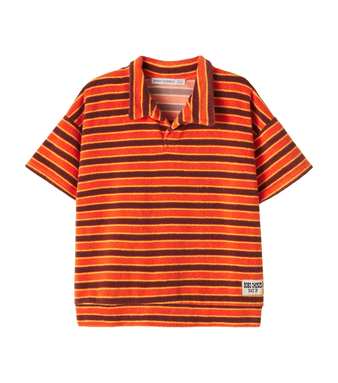 Bobo Choses - Striped Brick cotton-blend polo shirt