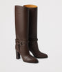 Ralph Lauren Collection Brown Leather Donnely Knee-High Boots 90