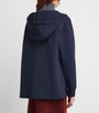 Weekend Max Mara Blue V-Neck Drawstring Hoodie