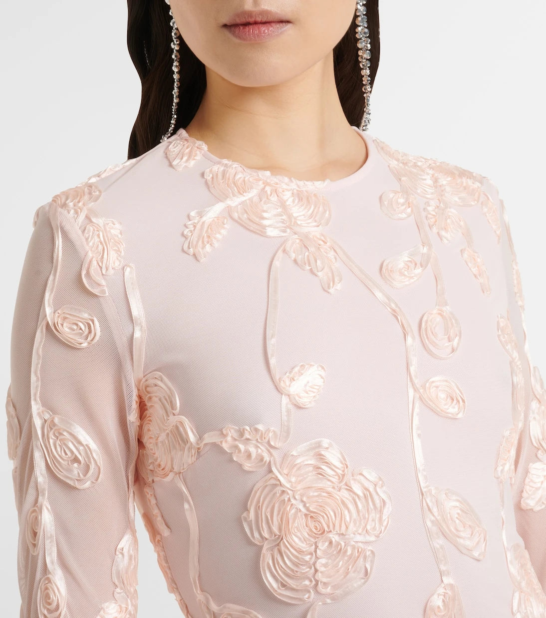 Rotate - Embroidered mesh minidress