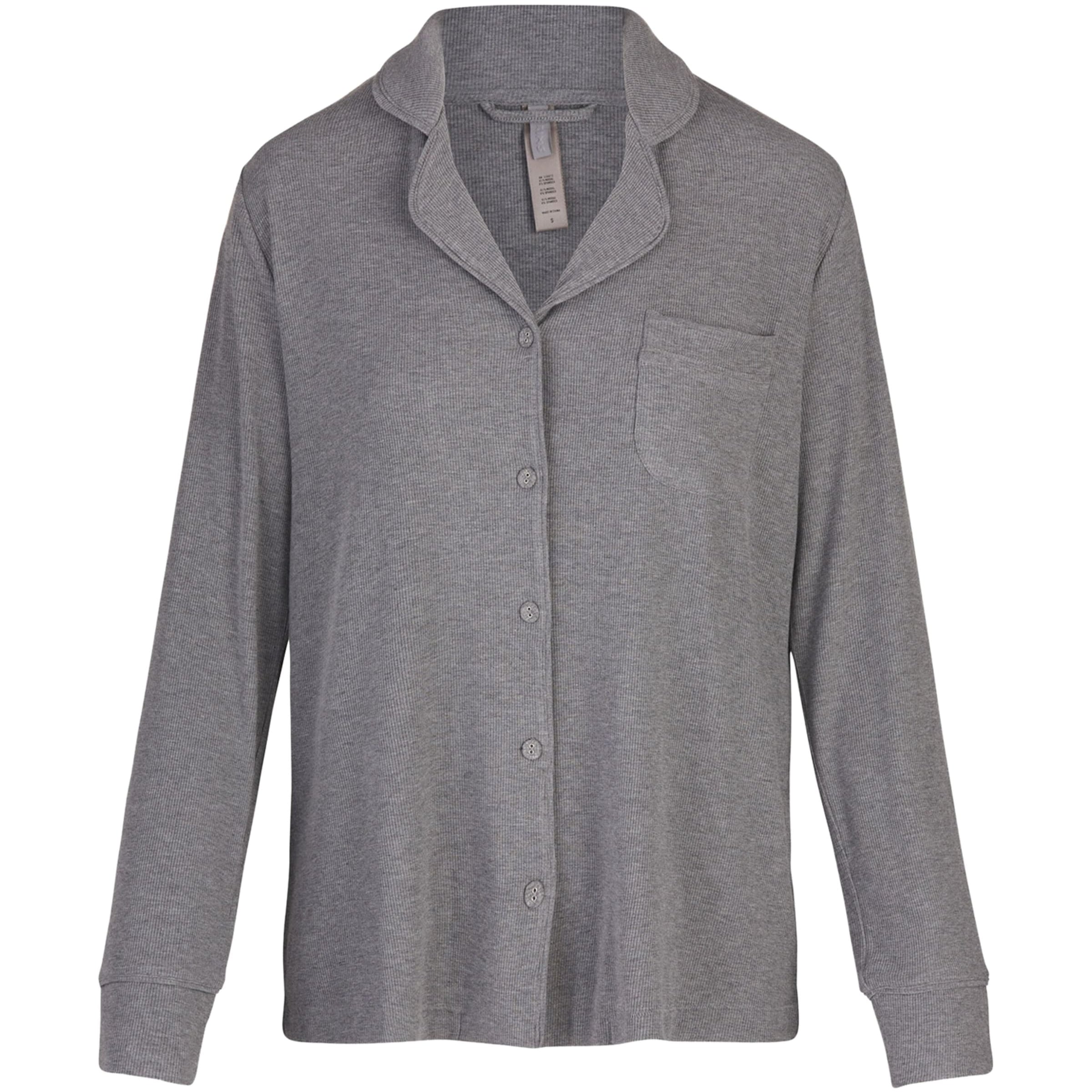 Skims Grey Sleep Ribbed Pyjama Set