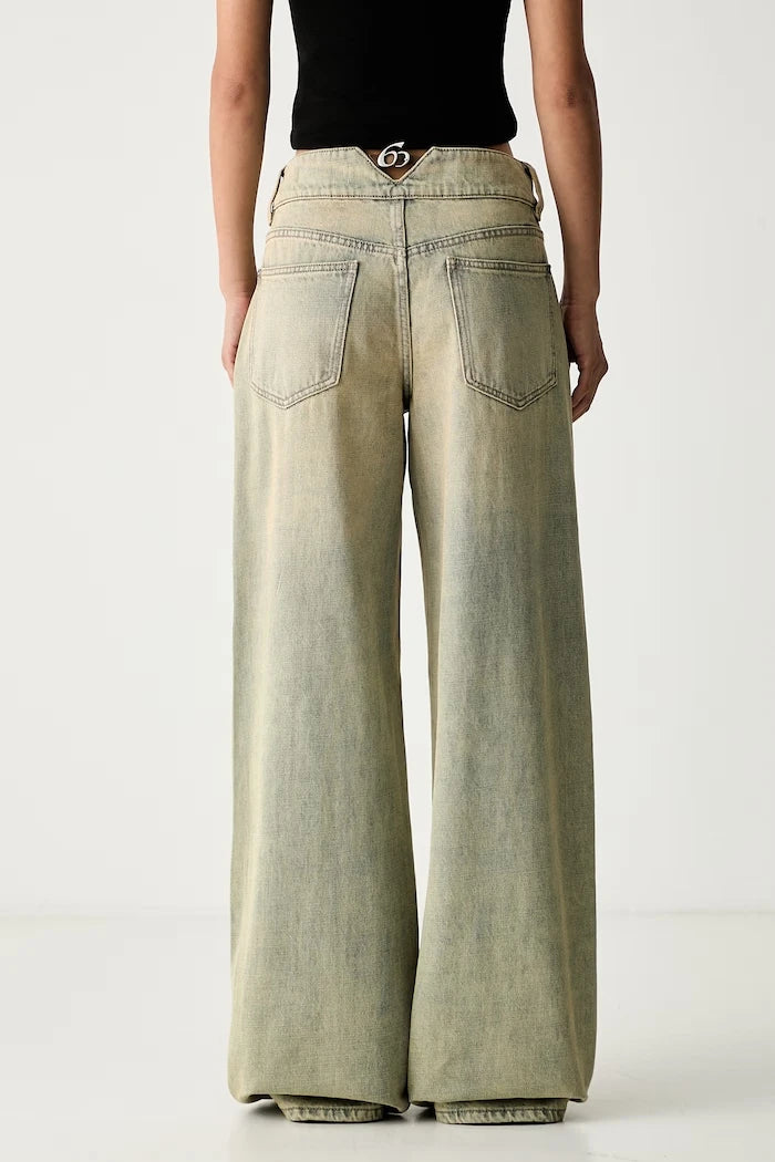 Miss Sixty wide leg kadın kot pantolon