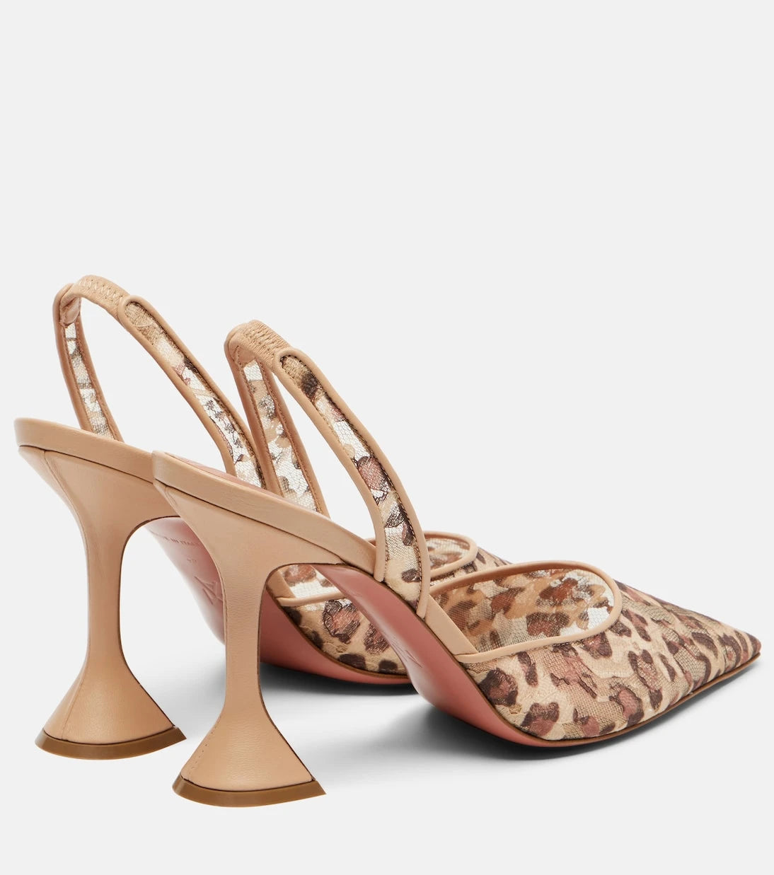 Amina Muaddi - Holli 95 leopard-print slingback pumps