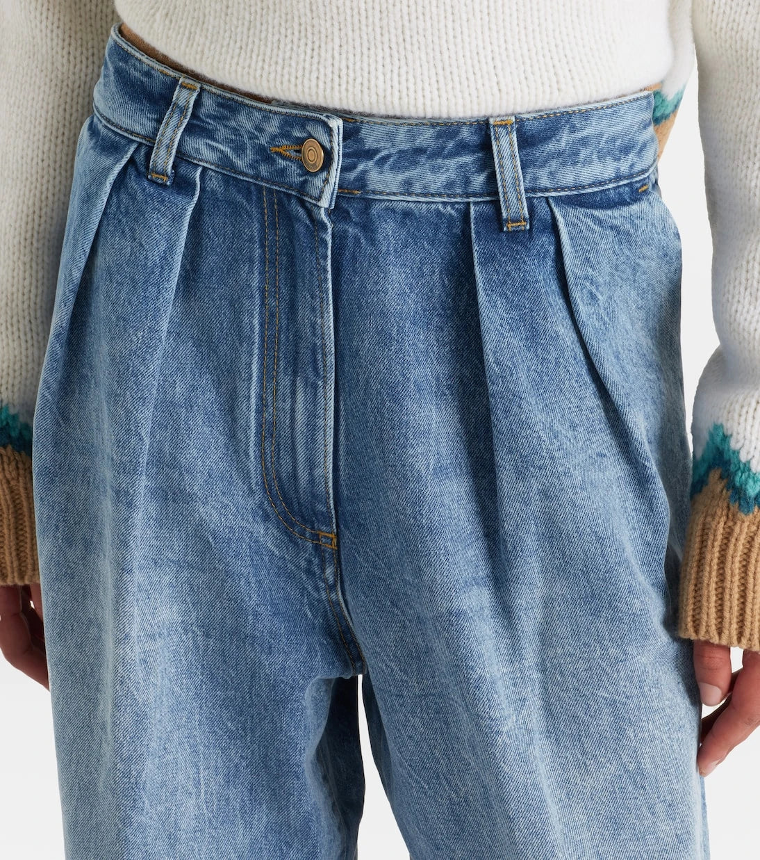 Alanui - Sunny Crochet wide-leg jeans