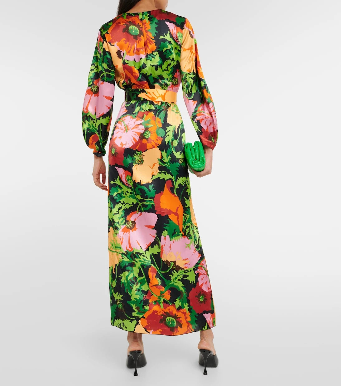 La DoubleJ - Penny floral satin maxi dress