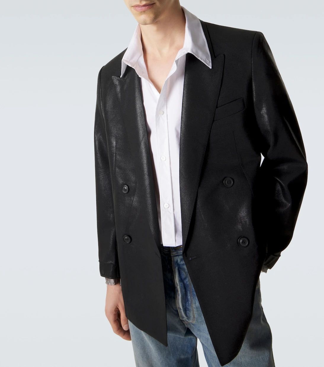 Maison Margiela - Double-breasted virgin wool blazer