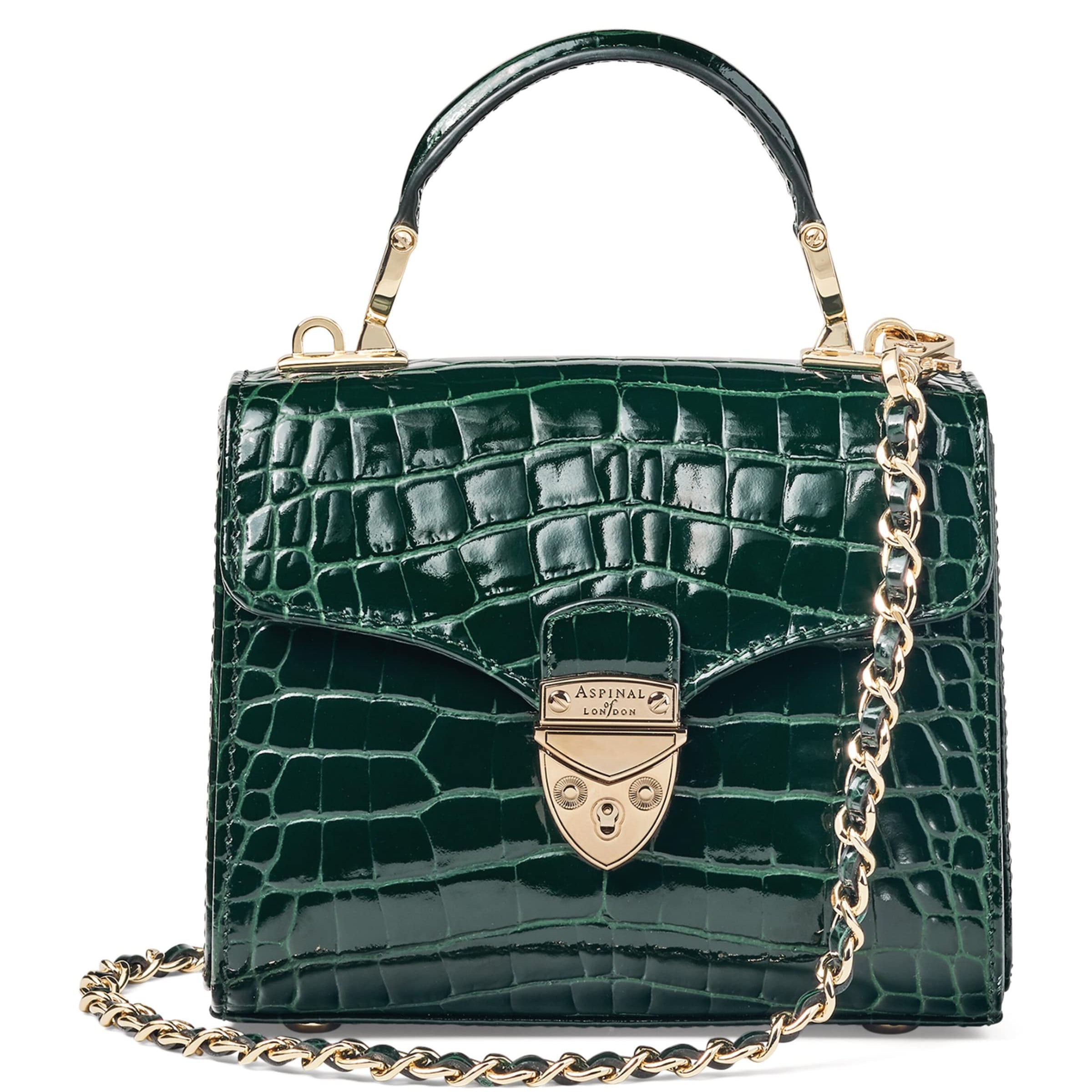 Aspinal Of London Green Mini Mayfair Top-Handle Bag