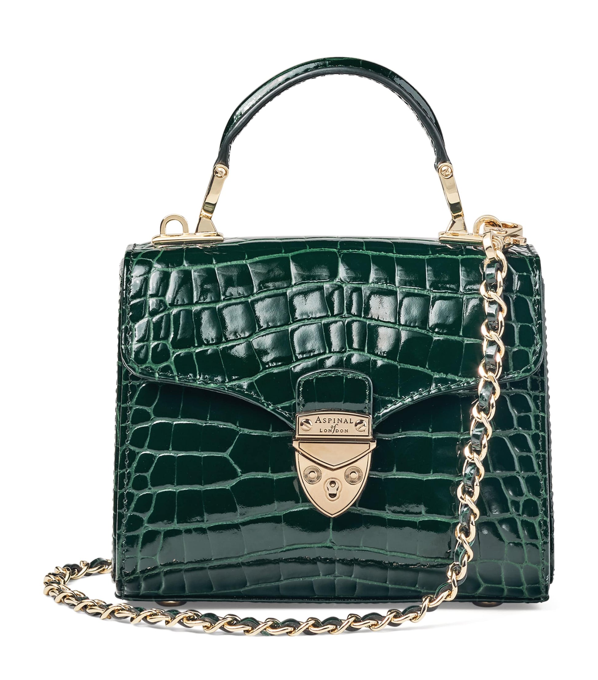 Aspinal Of London Green Mini Mayfair Top-Handle Bag
