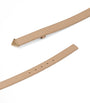 Neutral Saffiano Leather Triangle Belt