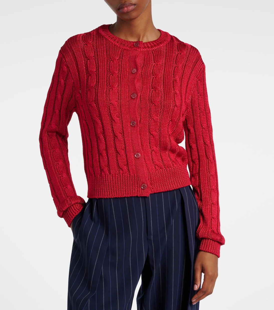 Ralph Lauren Collection - Cable-knit silk cardigan