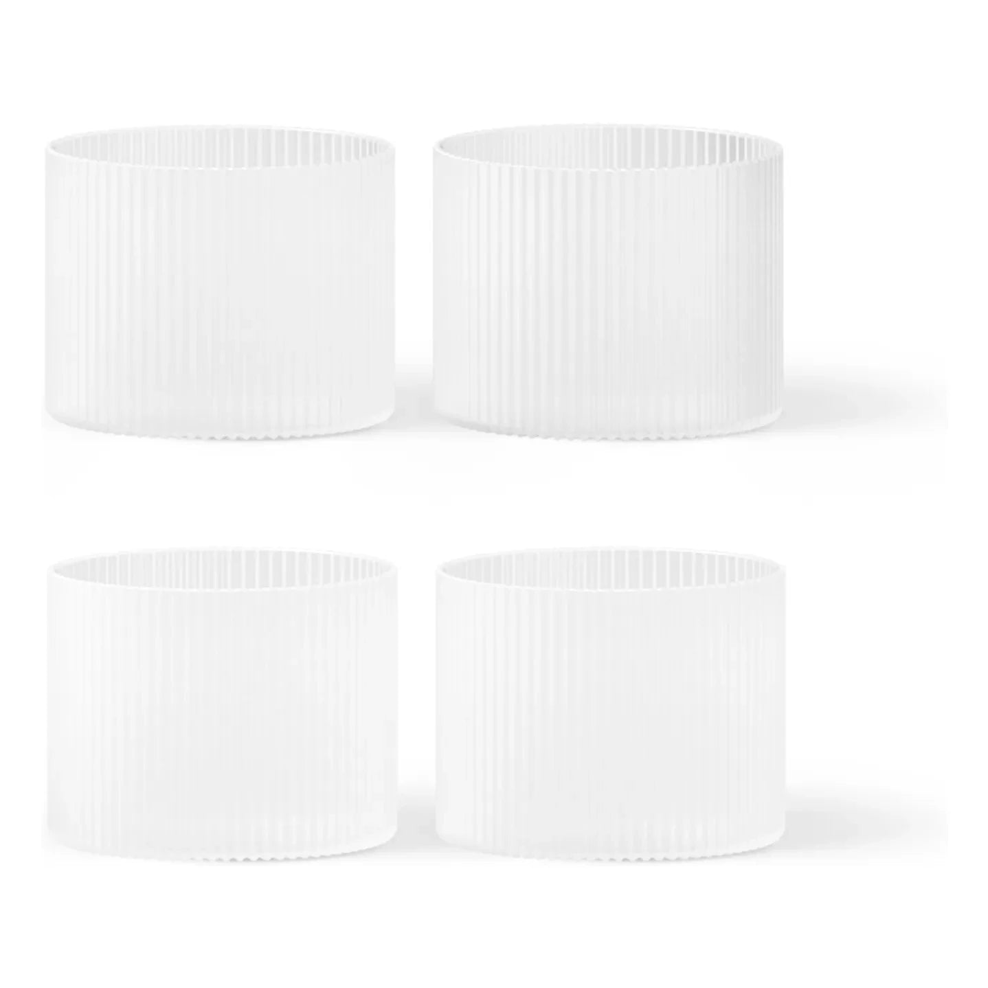 Ferm Living - Ripple low glasses - Set of 4 | White