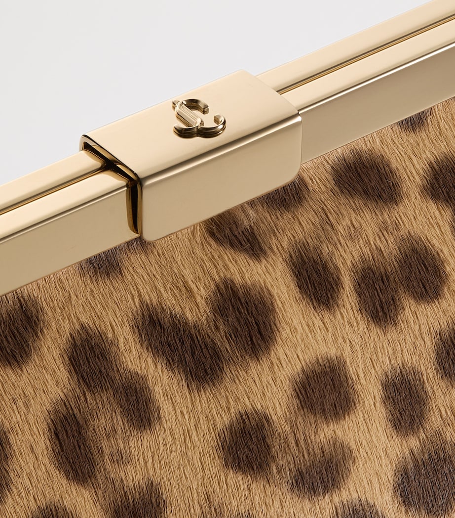 Jimmy Choo Leopard Print Ganache Clutch Bag