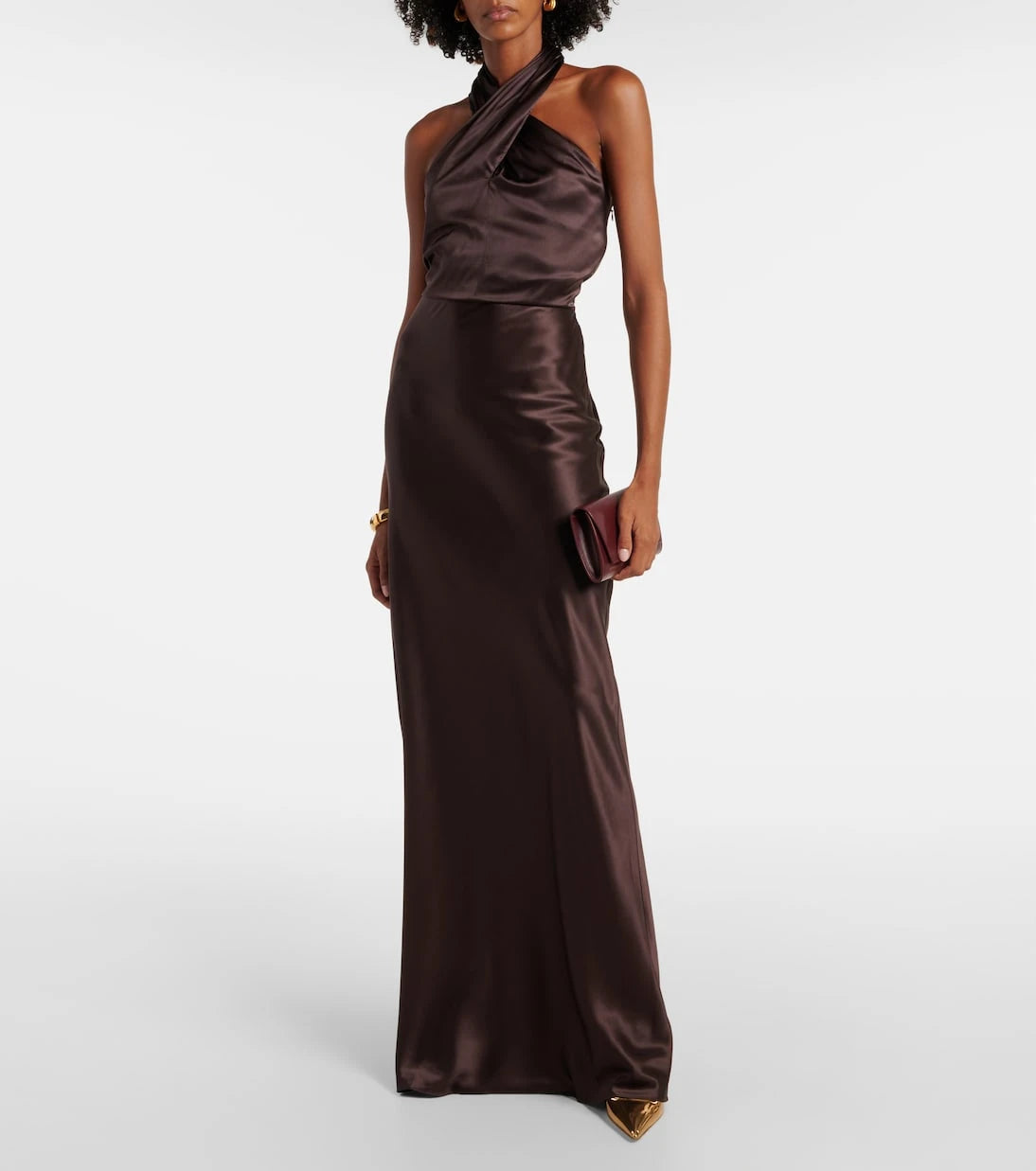 Veronica Beard - Alberta silk-blend satin maxi dress