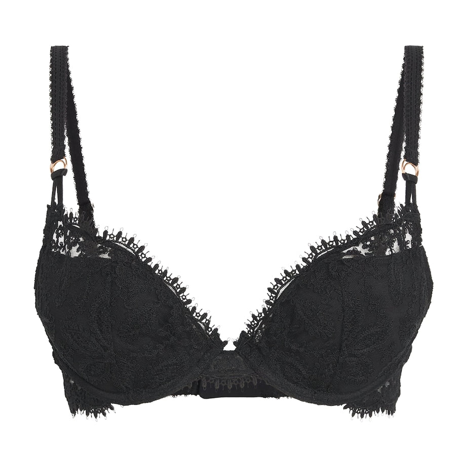 Simone Perele Black Lace Précieuse Push-Up Bra