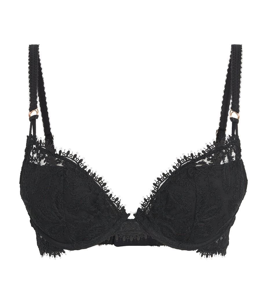 Simone Perele Black Lace Précieuse Push-Up Bra