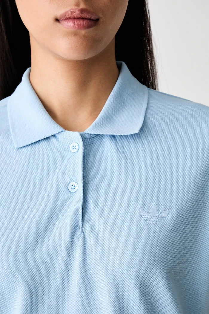adidas Originals polo yaka kadın pamuklu tişört