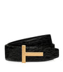 Leather Reversible T Icon Belt