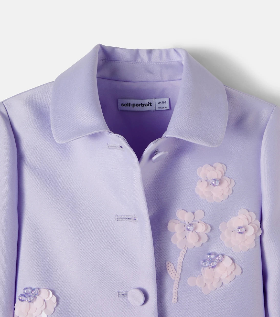 Self-Portrait Kids - Sequined taffeta jacket