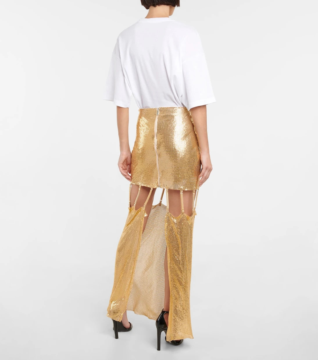 Christopher Kane - Cutout mesh midi skirt
