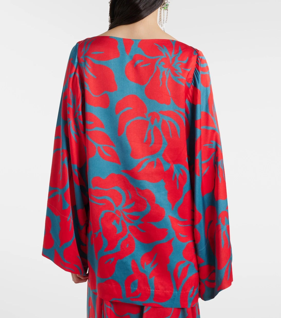 Dries Van Noten - Charli printed satin top
