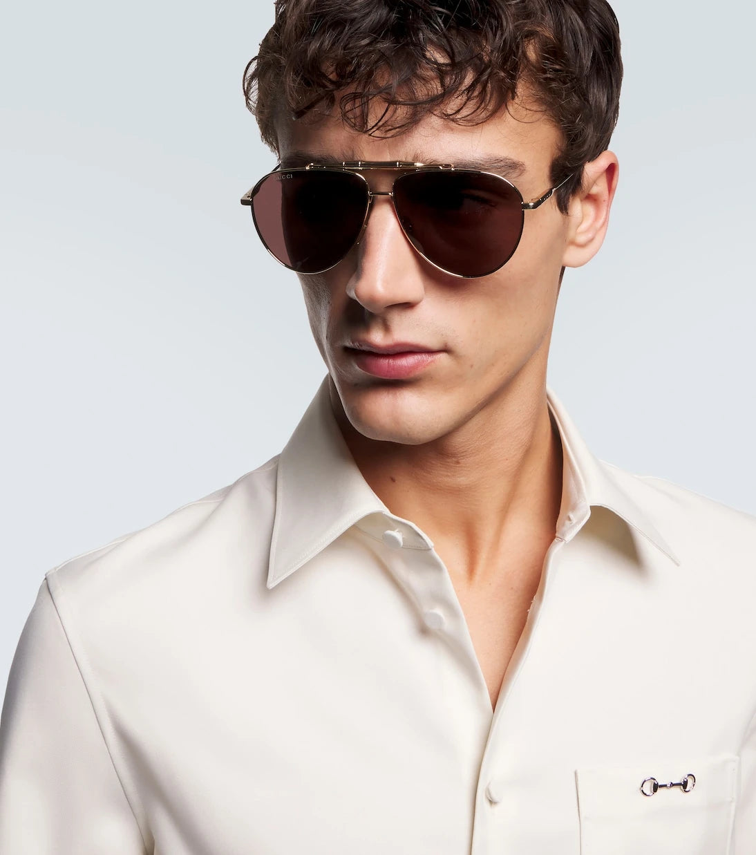Gucci - Bamboo aviator sunglasses