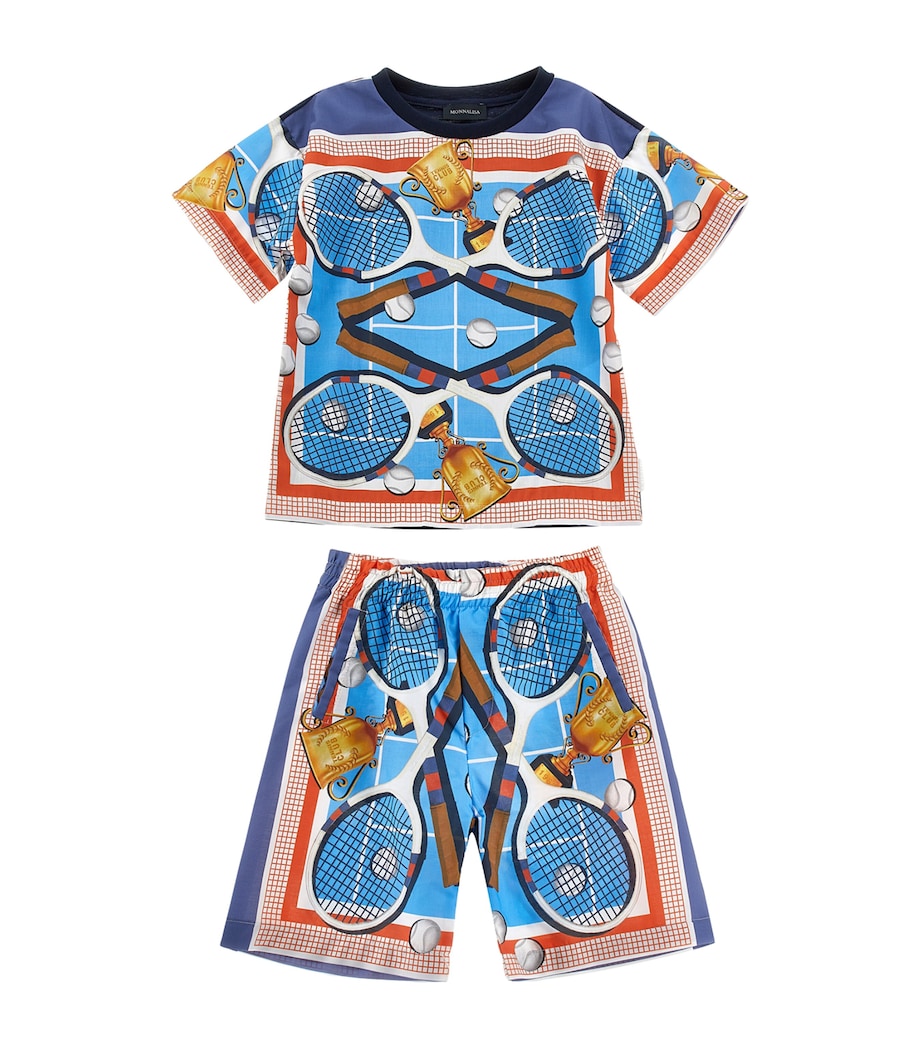 Tennis Print T-Shirt and Shorts Set (24 Months - 12 Years)