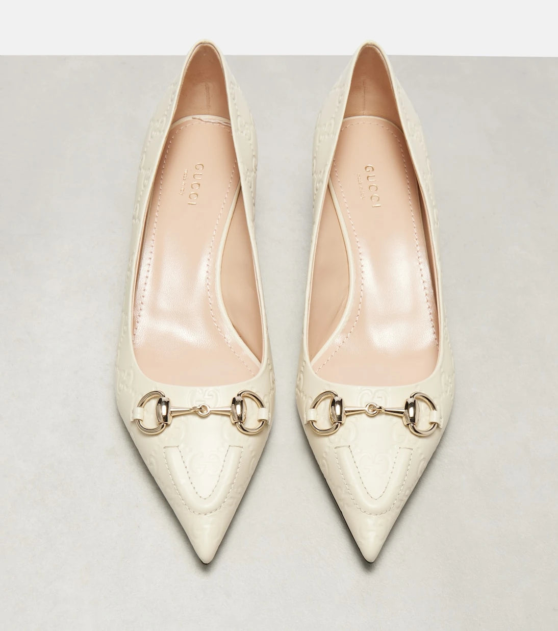 Gucci - Erin GG Horsebit leather pumps