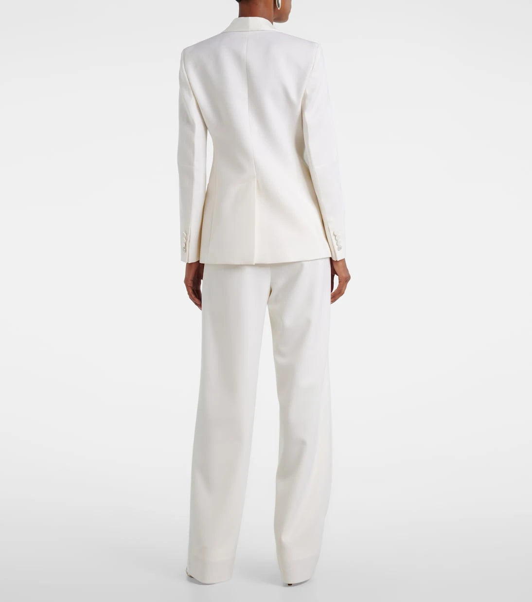 Max Mara - Satin-trimmed virgin wool gabardine blazer