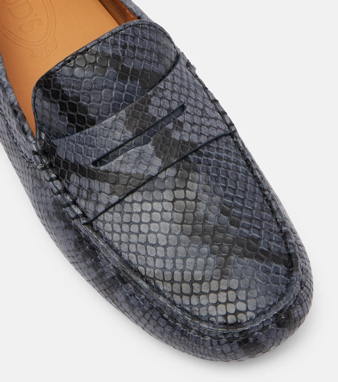 Tod's - Gommino snake-effect leather driving shoes
