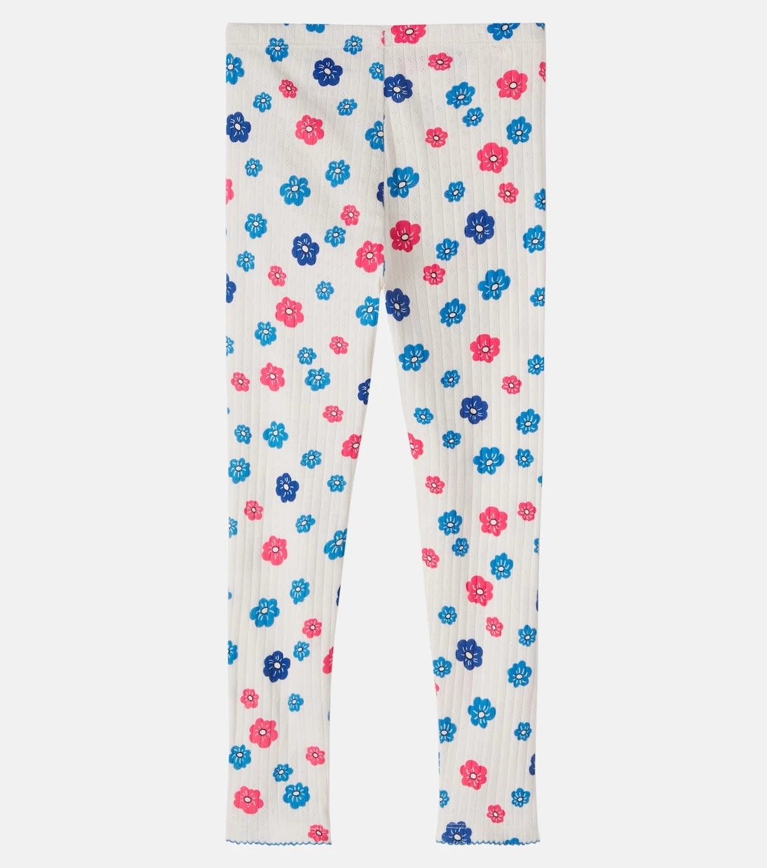 Mini Rodini - Flowers cotton pointelle leggings