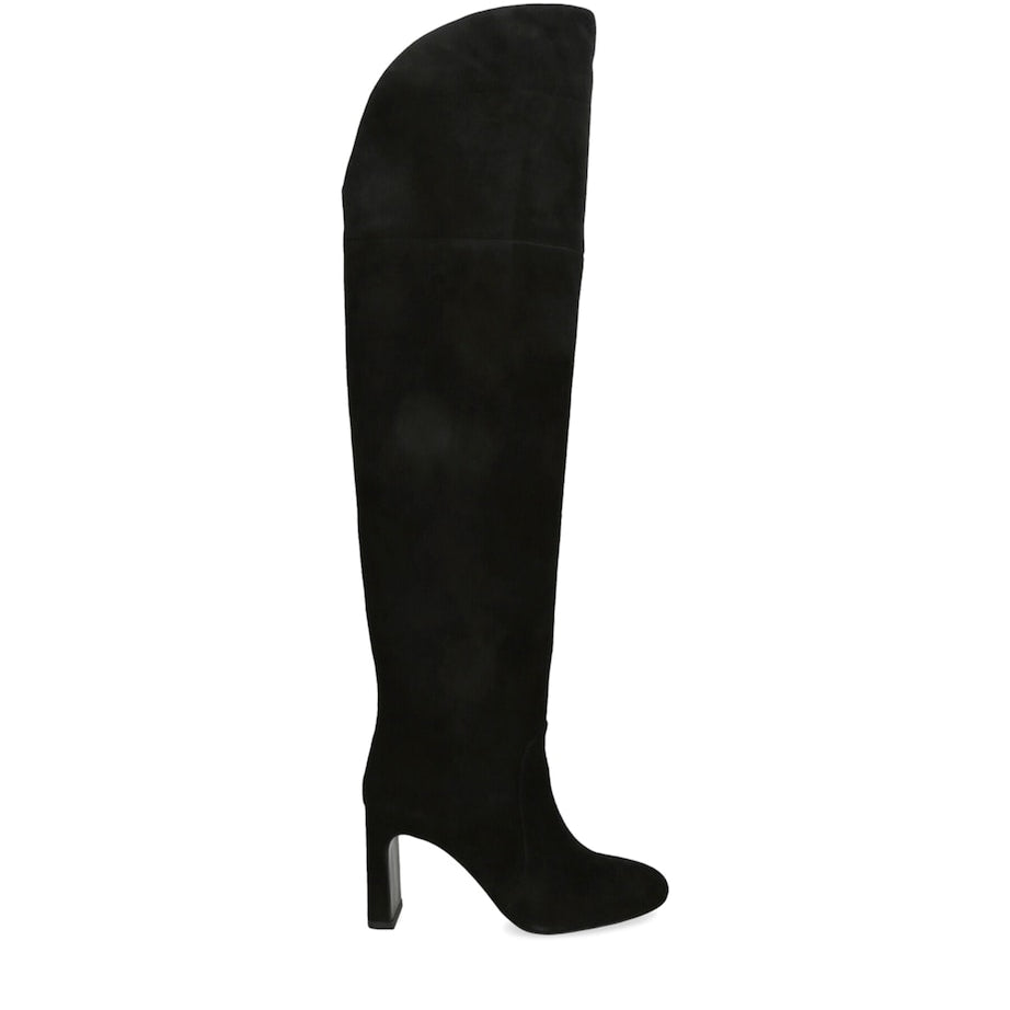 Stuart Weitzman Black Suede Babette Tubo Over-The-Knee Boots 85