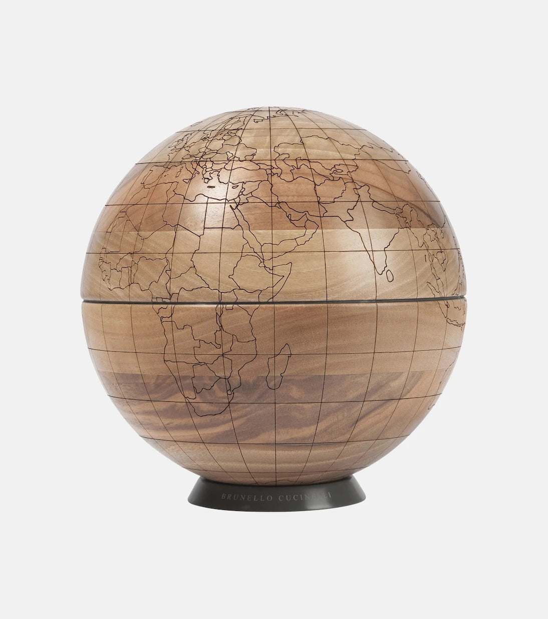 Brunello Cucinelli - Laser-cut walnut globe