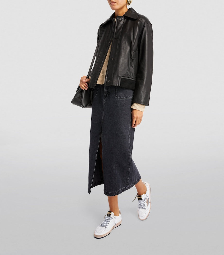 White Leather Ball Star Sneakers